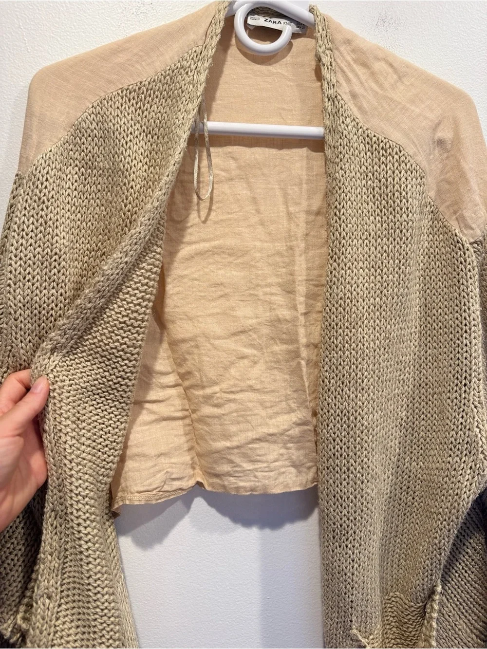 Zara Linen Open-Front Women’s Cardigan Sweater